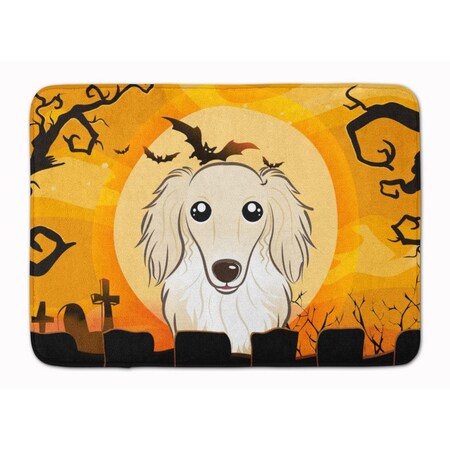 Carolines Treasures Halloween Longhair Creme Dachshund Machine Washable Memory Foam Mat BB1770RUG